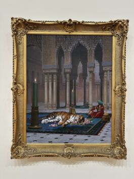 Painting in a gold frame 